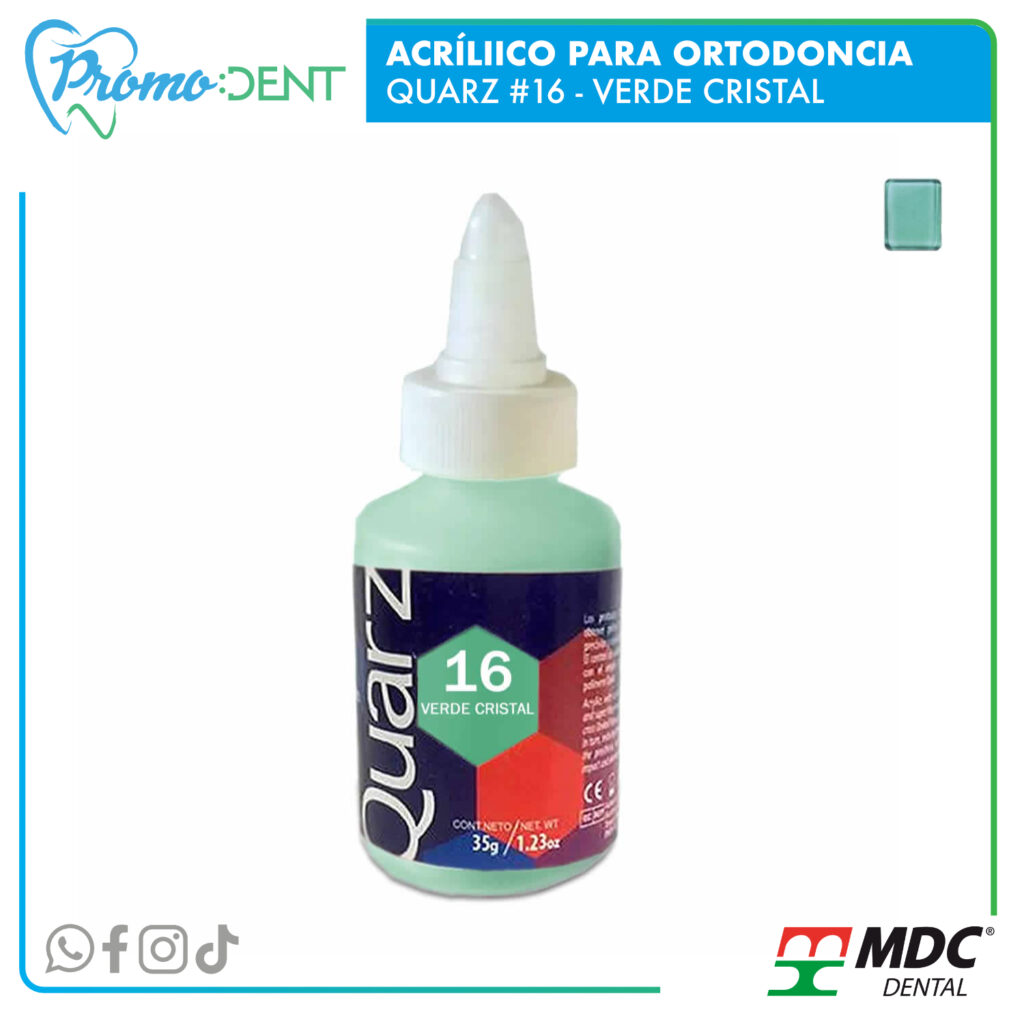 Acrílico para ortodoncia Quarz #16 Verde cristal