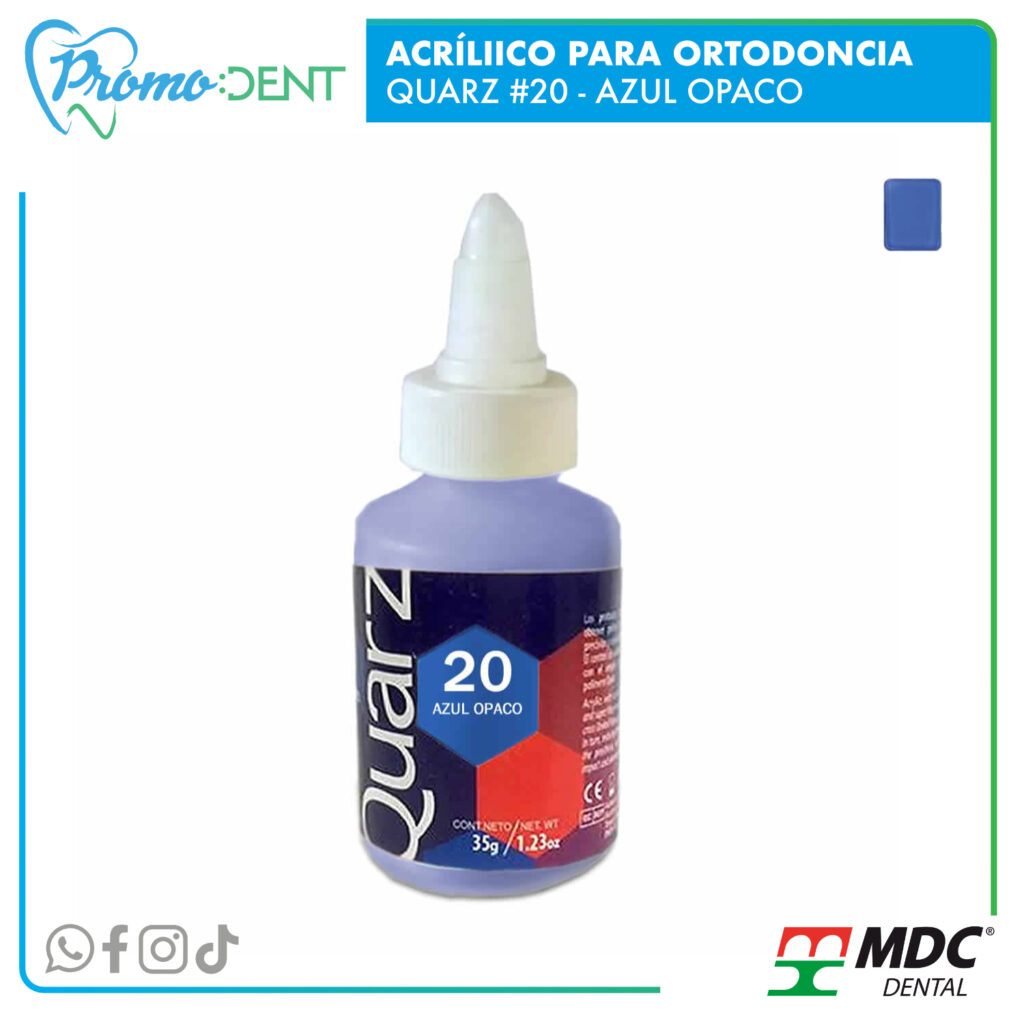 Acrílico para ortodoncia Quarz #20 Azul opaco