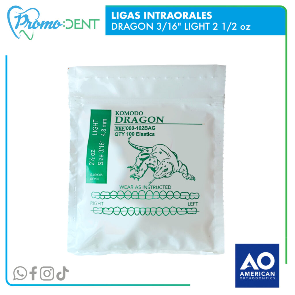 Ligas intraorales 3/16 Light 2 1/2 Oz Dragon
