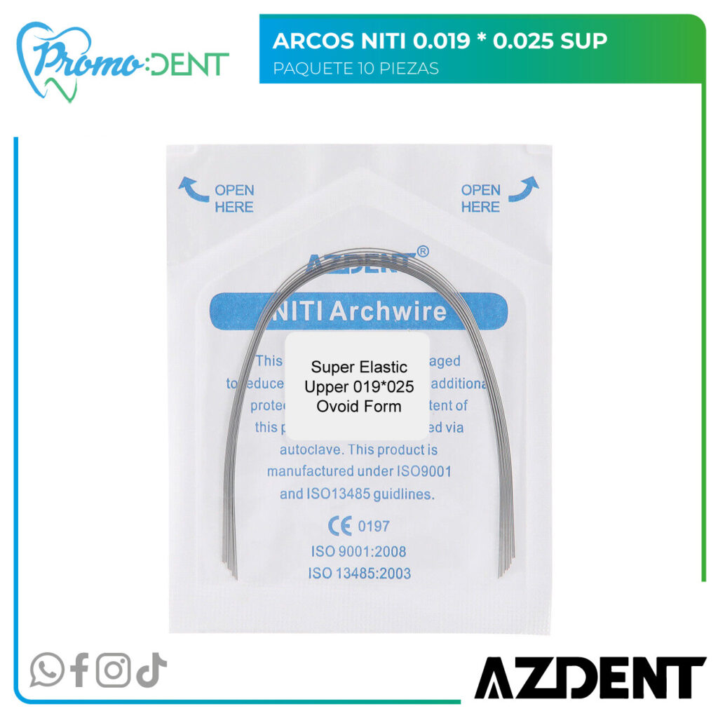 Arco NITI Súper Elástico 19 x 25 Superior